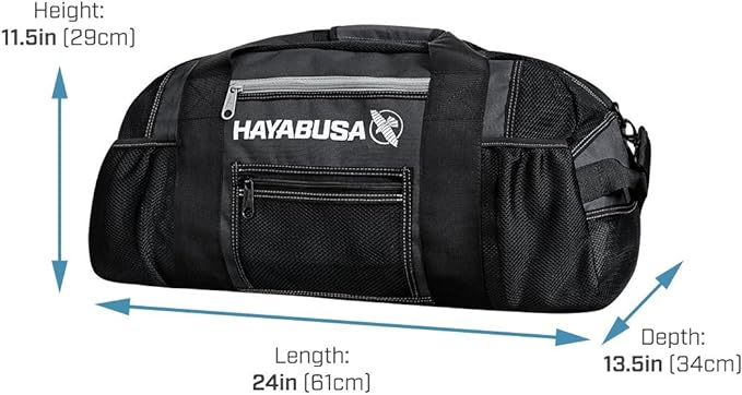 Hayabusa Ryoko Mesh Gear Bag size and dimension chart
